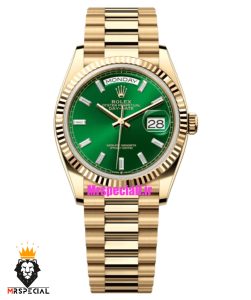 ساعت رولکس مردانه مدل دی دیت طلایی اتوماتیک صفحه سبز 021242 ROLEX DAY DATE