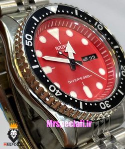 ساعت سیکو 5 مردانه اتوماتیک استیل صفحه قرمز 021395 SEIKO 