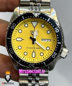 ساعت سیکو 5 مردانه اتوماتیک استیل صفحه زرد 021394 SEIKO 