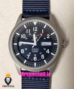 ساعت سیکو 5 مردانه اتوماتیک بند ناتو سورمه ای صفحه سورمه ای 021527 SEIKO