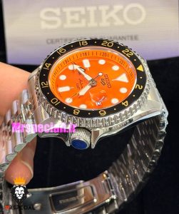 ساعت مردانه سیکو 5 جی ام تی اتوماتیک صفحه نارنجی 021649 SEIKO 5 GMT