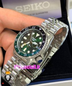 ساعت مردانه سیکو 5 جی ام تی اتوماتیک صفحه سبز 021646 SEIKO 5 GMT 