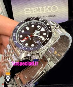 ساعت مردانه سیکو 5 جی ام تی اتوماتیک صفحه مشکی 021647 SEIKO 5 GMT 