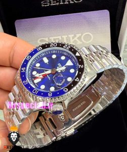 ساعت مردانه سیکو 5 جی ام تی اتوماتیک صفحه ابی 021645 SEIKO 5 GMT 