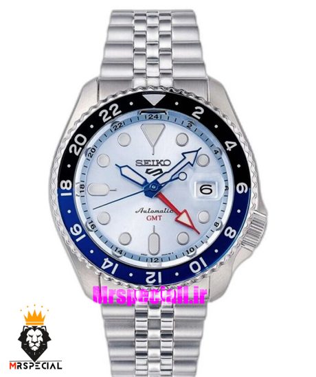 ساعت مردانه سیکو 5 جی ام تی اتوماتیک صفحه سفید 021648 SEIKO 5 GMT