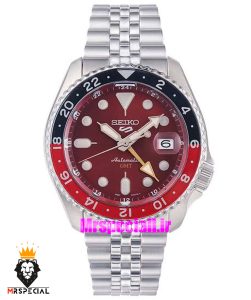ساعت مردانه سیکو 5 جی ام تی اتوماتیک صفحه قرمز 021646 SEIKO 5 GMT