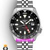 ساعت مردانه سیکو 5 جی ام تی اتوماتیک صفحه مشکی 021647 SEIKO 5 GMT