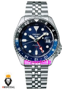 ساعت مردانه سیکو 5 جی ام تی اتوماتیک صفحه ابی 021645 SEIKO 5 GMT