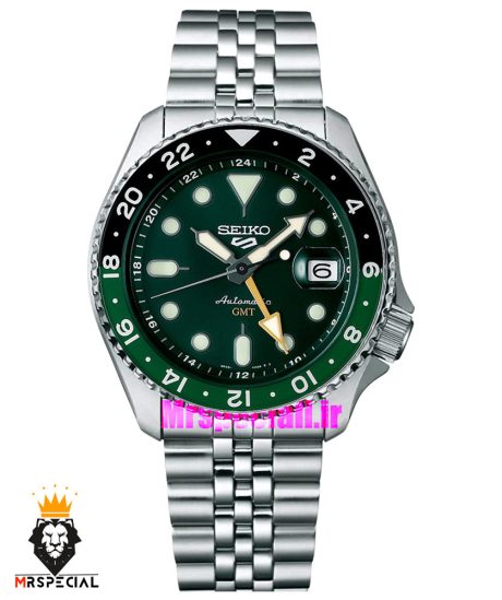 ساعت مردانه سیکو 5 جی ام تی اتوماتیک صفحه سبز 021646 SEIKO 5 GMT