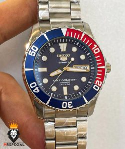 ساعتمچی مردانه سیکو 5 پپسی 020101 SEIKO 5 PEPSI BLUE