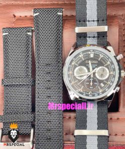ساعت سیکو مردانه کرنوگراف بند ناتو 021136 SEIKO Chronograph 