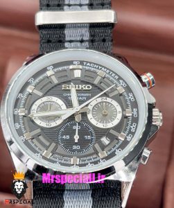 ساعت سیکو مردانه کرنوگراف بند ناتو 021136 SEIKO Chronograph 