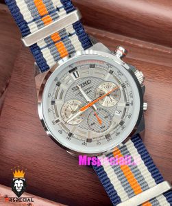 ساعت سیکو مردانه کرنوگراف بند ناتو 021139 SEIKO Chronograph 