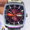 ساعت سیکو مردانه اتوماتیک چهارگوش استیل صفحه قرمز 020144 SEIKO Recraft