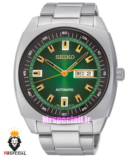 ساعت سیکو مردانه اتوماتیک استیل صفحه سبز 020150 SEIKO Recraft Automatic Silver Green Screen