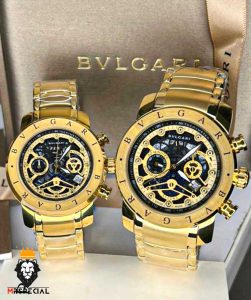 ساعت مچی مردانه بولگاری کرنوگراف طلایی BVLGARI 2362