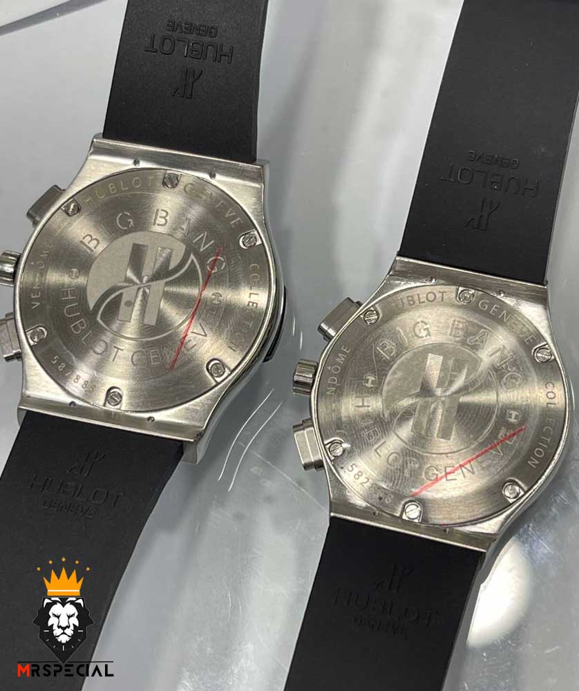 ساعت ست هابلوت مردانه و زنانه کرنوگراف مشکی صفحه مشکی 0964 HUBLOT BIG BANG