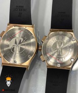 ساعت ست هابلوت مردانه و زنانه کرنوگراف رزگلد صفحه مشکی 6631 HUBLOT BIG BANG
