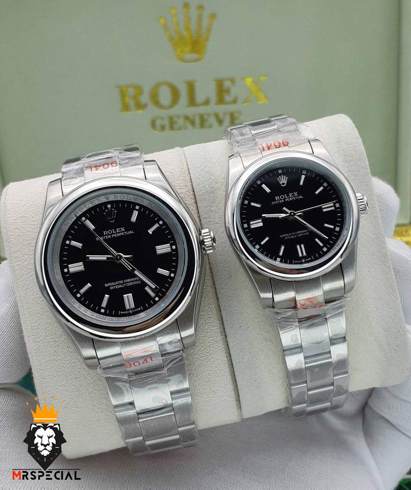 ساعت ست مردانه و زنانه رولکس پرپچوال اتوماتیک صفحه مشکی 01466 Rolex Oyster Perpetual