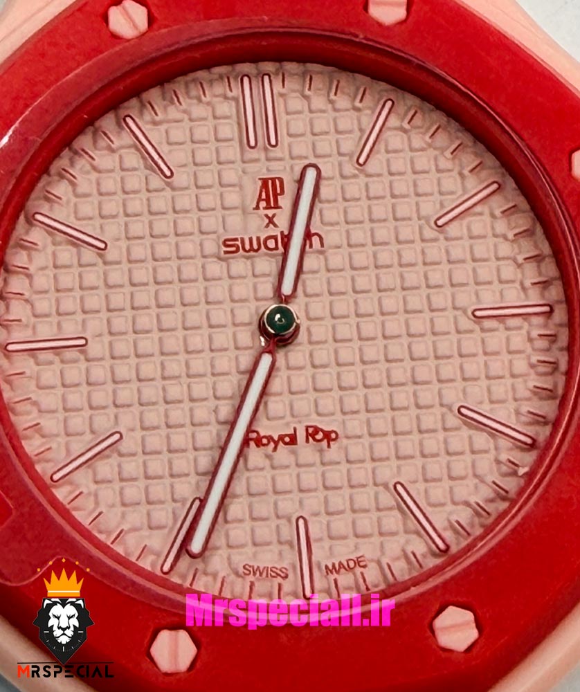 ساعت سواچ رویال پاپ صورتی قرمز 021603 Audemars Piguet x Swatch OTTO ROSSO