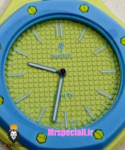 ساعت سواچ رویال پاپ سبز لیمویی 021608 Audemars Piguet x Swatch BLAUE ACHT