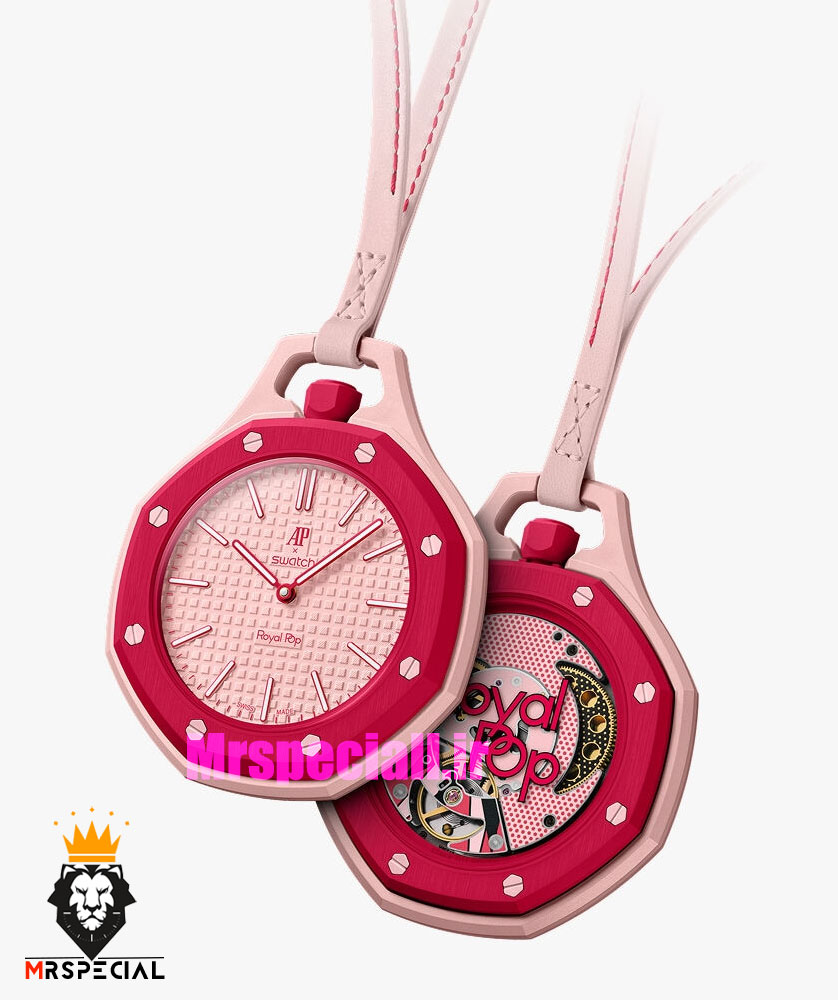 ساعت سواچ رویال پاپ صورتی قرمز 021603 Audemars Piguet x Swatch OTTO ROSSO