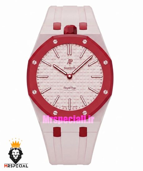 ساعت سواچ رویال پاپ صورتی قرمز 021603 Audemars Piguet x Swatch OTTO ROSSO