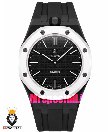 ساعت سواچ رویال پاپ مشکی 021605 Audemars Piguet x Swatch OCHO NEGRO