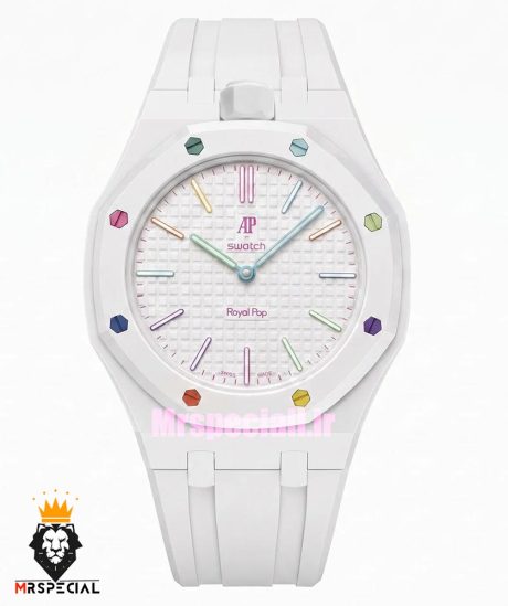 ساعت سواچ رویال پاپ سفید 021602 Audemars Piguet x Swatch HUIT BLANC