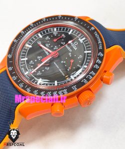 ساعت امگا سواچ مدل گدازه های زمین OmegaSwatch Moonswatch Earth LAVA 021025 