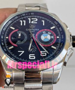 ساعت تگ هویر مردانه مدل بی ام وه کرنوگراف استیل صفحه مشکی Tag Heuer CARRERA BMW 020856