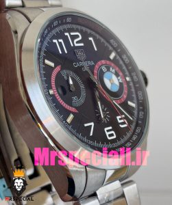 ساعت تگ هویر مردانه مدل بی ام وه کرنوگراف استیل صفحه مشکی Tag Heuer CARRERA BMW 020856