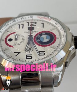 ساعت تگ هویر مردانه مدل بی ام وه کرنوگراف استیل صفحه سفید Tag Heuer CARRERA BMW 020855