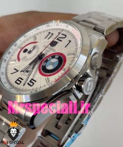 ساعت تگ هویر مردانه مدل بی ام وه کرنوگراف استیل صفحه سفید Tag Heuer CARRERA BMW 020855