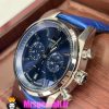 ساعت تگ هویر مردانه کرنوگراف بند چرم ابی صفحه ابی Tag Heuer CARRERA 020996
