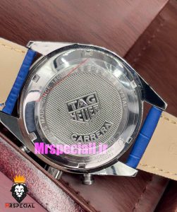 ساعت تگ هویر مردانه کرنوگراف بند چرم ابی صفحه ابی Tag Heuer CARRERA 020996 