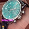 ساعت تگ هویر مردانه کرنوگراف بند چرم مشکی صفحه سبز Tag Heuer CARRERA 020997