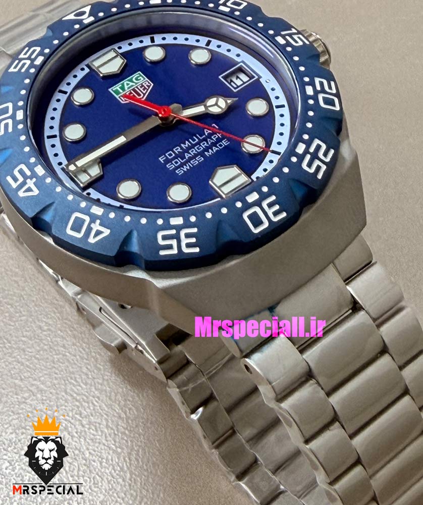 ساعت تگ هویر مردانه سولارگراف اتوماتیک استیل صفحه ابی Tag heuer Solargraph 021567