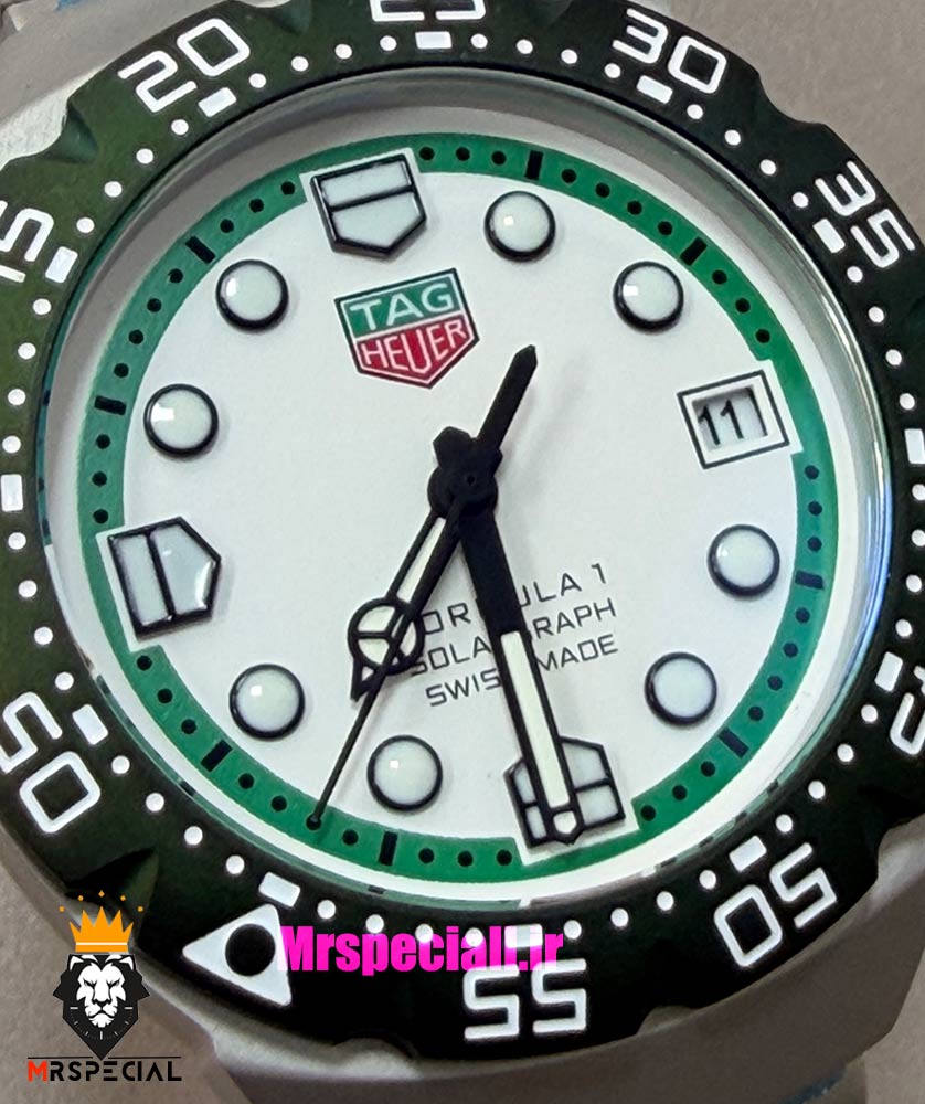 ساعت تگ هویر مردانه سولارگراف اتوماتیک استیل صفحه سفید Tag heuer Solargraph 021568