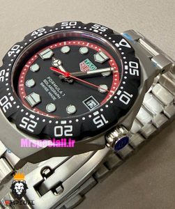 ساعت تگ هویر مردانه سولارگراف اتوماتیک استیل صفحه مشکی Tag heuer Solargraph 021566
