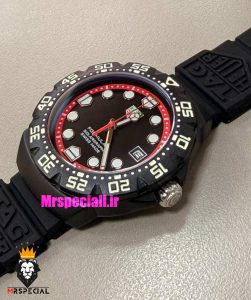 ساعت تگ هویر مردانه سولارگراف اتوماتیک بند رابر مشکی صفحه مشکی Tag heuer Solargraph 021570