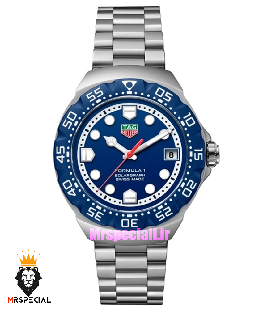 ساعت تگ هویر مردانه سولارگراف اتوماتیک استیل صفحه ابی Tag heuer Solargraph 021567