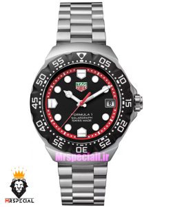 ساعت تگ هویر مردانه سولارگراف اتوماتیک استیل صفحه مشکی Tag heuer Solargraph 021566