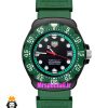 ساعت تگ هویر مردانه سولارگراف اتوماتیک بند رابر سبز صفحه مشکی Tag heuer Solargraph 021572