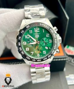 ساعت تگ هویر مدل فرمول 1 بند استیل کرنوگراف صفحه سبز TAG HEUER Formula 1 021249 