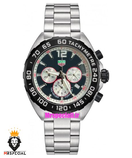 ساعت تگ هویر مدل فرمول 1 بند استیل کرنوگراف صفحه مشکی TAG HEUER Formula 1 021250