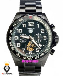 ساعت تگ هویر مدل فرمول 1 بند استیل مشکی کرنوگراف صفحه مشکی TAG HEUER Formula 1 021251 