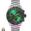 ساعت تگ هویر مدل فرمول 1 بند استیل کرنوگراف صفحه سبز TAG HEUER Formula 1 021246