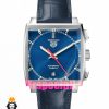 ساعت تگ هویر مردانه مدل موناکو اتوماتیک بند چرم صفحه ابی Tag heuer Monaco 020963