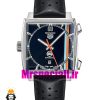 ساعت تگ هویر مردانه مدل موناکو اتوماتیک بند چرم صفحه مشکی Tag heuer Monaco 020964